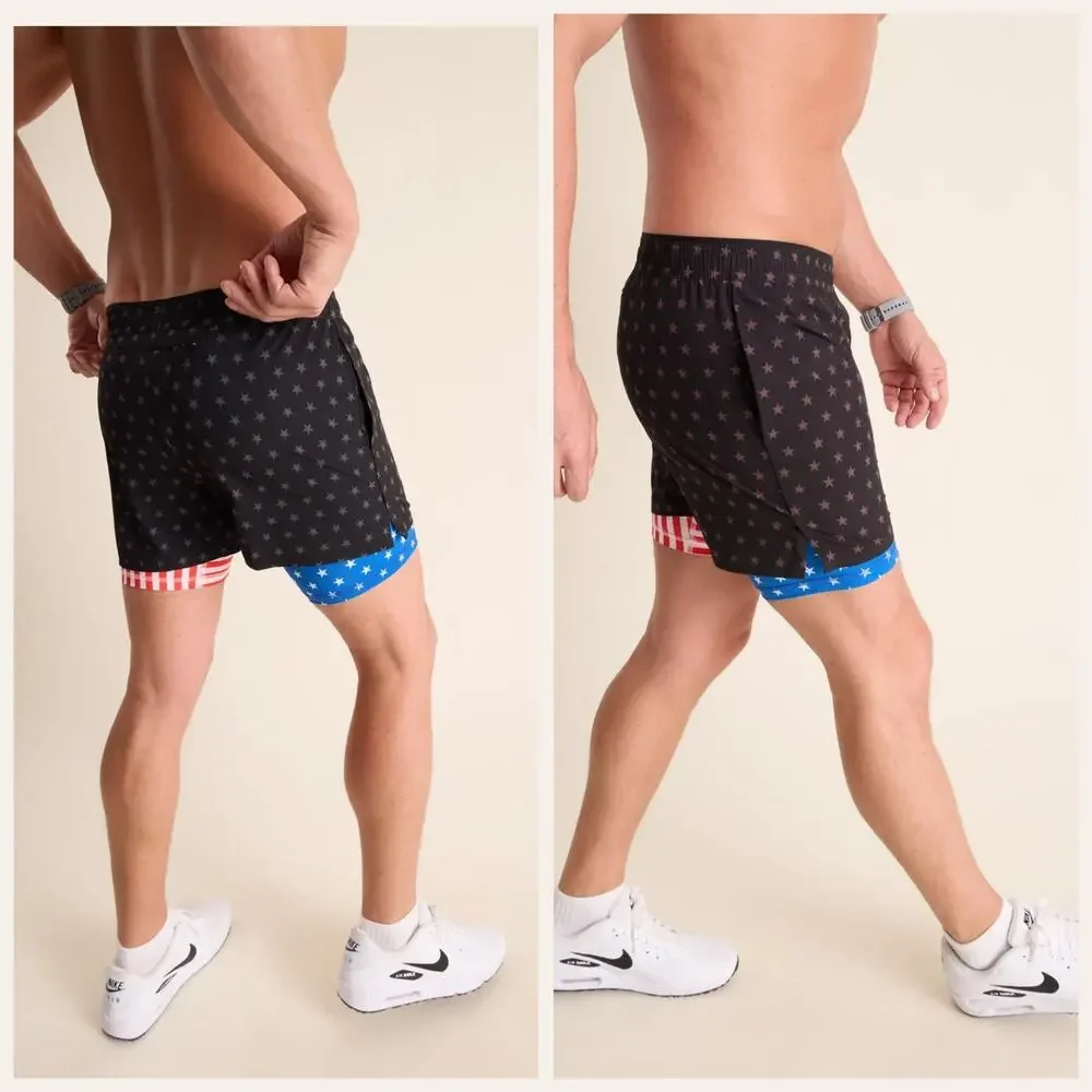 Chubbies Shorts Mens Flag Boxer Lined Ultimate Training 4th July